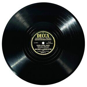 Bing Crosby & Andrews Sisters Good Good Good 10in Shellac 78 RPM Decca 23437 VTG
